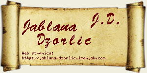 Jablana Džorlić vizit kartica
